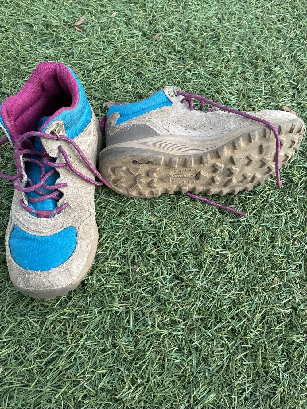 Merrell Kids Teal and Pink High-Top Hiking Boots